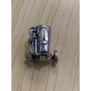 Golf Bag on Wheels Sterling Silver Jewelry Charm #golf #golf game